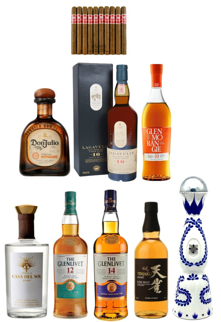The Scotch (and Tequila) Collection AND 10 Cigars
